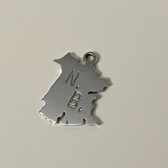 Vintage Sterling New Brunswick Canada Souvenir Charm No Loop - Picture 1 of 8